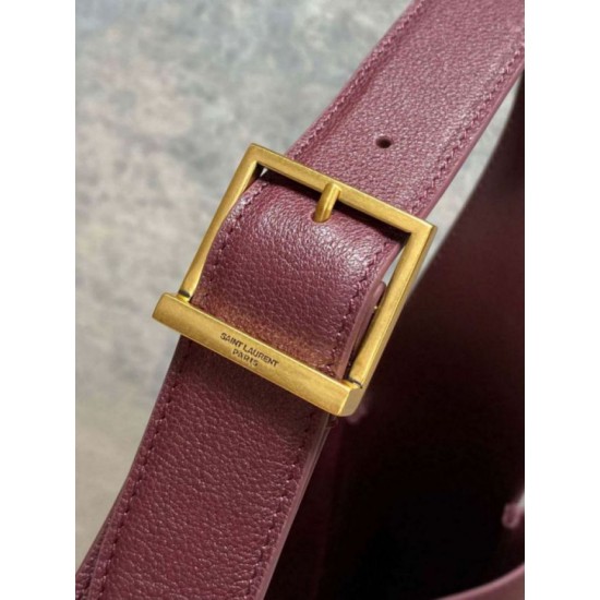 Luxury Replica YSL Saint Laurent Le 5 à 7 Large Soft Hobo Bag Burgundy Knockoff Mirror Quality Replica YSL Saint Laurent Le 5 à 7 Large Soft Hobo Bag Burgundy Clone