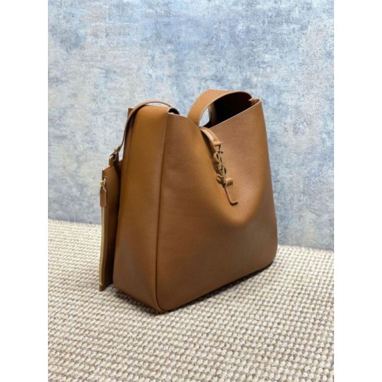 Luxury Replica YSL Saint Laurent Le 5 à 7 Large Soft Hobo Bag Brown Knockoff Mirror Quality Replica YSL Saint Laurent Le 5 à 7 Large Soft Hobo Bag Brown Clone