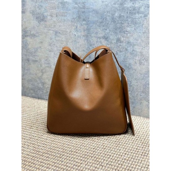 Luxury Replica YSL Saint Laurent Le 5 à 7 Large Soft Hobo Bag Brown Knockoff Mirror Quality Replica YSL Saint Laurent Le 5 à 7 Large Soft Hobo Bag Brown Clone