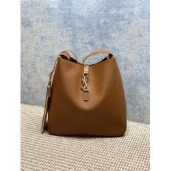 Mirror Quality Replica YSL Saint Laurent Le 5 à 7 Large Soft Hobo Bag Brown Clone