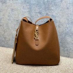 Mirror Quality Replica YSL Saint Laurent Le 5 à 7 Large Soft Hobo Bag Brown Clone