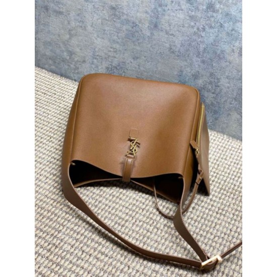 Luxury Replica YSL Saint Laurent Le 5 à 7 Large Soft Hobo Bag Brown Knockoff Mirror Quality Replica YSL Saint Laurent Le 5 à 7 Large Soft Hobo Bag Brown Clone