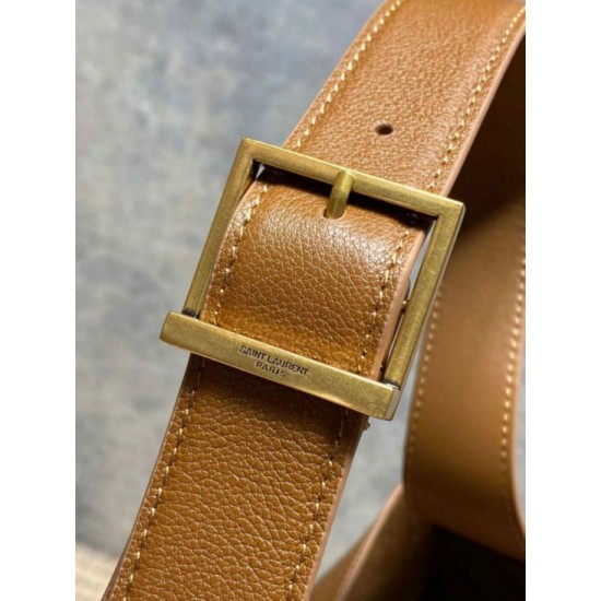 Luxury Replica YSL Saint Laurent Le 5 à 7 Large Soft Hobo Bag Brown Knockoff Mirror Quality Replica YSL Saint Laurent Le 5 à 7 Large Soft Hobo Bag Brown Clone