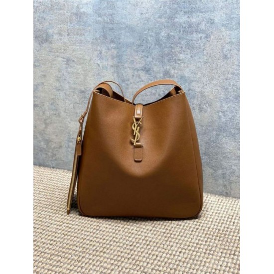 Luxury Replica YSL Saint Laurent Le 5 à 7 Large Soft Hobo Bag Brown Knockoff Mirror Quality Replica YSL Saint Laurent Le 5 à 7 Large Soft Hobo Bag Brown Clone