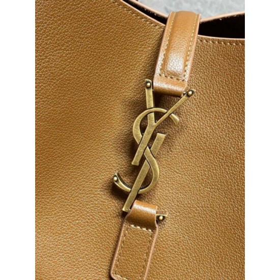 Luxury Replica YSL Saint Laurent Le 5 à 7 Large Soft Hobo Bag Brown Knockoff Mirror Quality Replica YSL Saint Laurent Le 5 à 7 Large Soft Hobo Bag Brown Clone