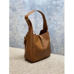 Luxury Replica YSL Saint Laurent Le 5 à 7 Small Soft Hobo Bag Brown Knockoff Mirror Quality Replica YSL Saint Laurent Le 5 à 7 Small Soft Hobo Bag Brown Clone