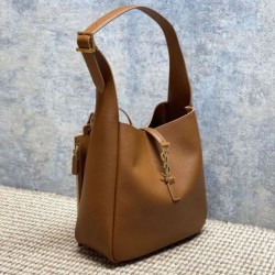 Luxury Replica YSL Saint Laurent Le 5 à 7 Small Soft Hobo Bag Brown Knockoff Mirror Quality Replica YSL Saint Laurent Le 5 à 7 Small Soft Hobo Bag Brown Clone