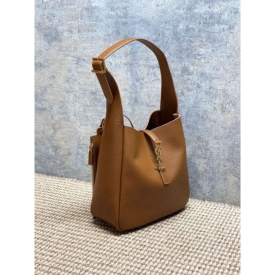 Luxury Replica YSL Saint Laurent Le 5 à 7 Small Soft Hobo Bag Brown Knockoff Mirror Quality Replica YSL Saint Laurent Le 5 à 7 Small Soft Hobo Bag Brown Clone