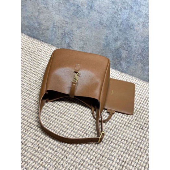 Luxury Replica YSL Saint Laurent Le 5 à 7 Small Soft Hobo Bag Brown Knockoff Mirror Quality Replica YSL Saint Laurent Le 5 à 7 Small Soft Hobo Bag Brown Clone
