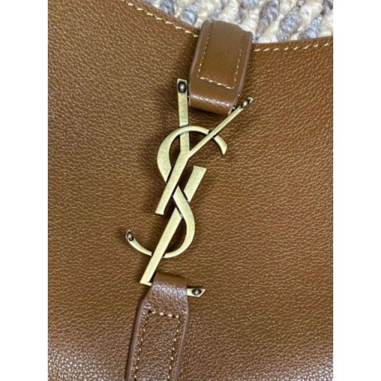 Luxury Replica YSL Saint Laurent Le 5 à 7 Small Soft Hobo Bag Brown Knockoff Mirror Quality Replica YSL Saint Laurent Le 5 à 7 Small Soft Hobo Bag Brown Clone