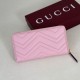 Mirror Quality Replica Gucci GG Marmont Quilted Zip Around Wallet 443123 Pink Clone
