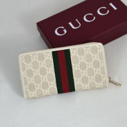Luxury Replica Gucci Ophidia GG Supreme Zip Around Wallet 838484 Beige Knockoff Mirror Quality Replica Gucci Ophidia GG Supreme Zip Around Wallet 838484 Beige Clone