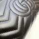 Mirror Quality Replica Gucci GG Marmont Quilted Zip Around Wallet 443123 Black Clone