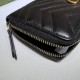 Mirror Quality Replica Gucci GG Marmont Quilted Zip Around Wallet 443123 Black Clone