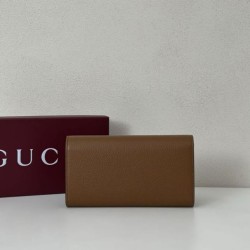 Luxury Replica Continental Wallet Gucci Softbit 828147 Brown Knockoff Mirror Quality Replica Continental Wallet Gucci Softbit 828147 Brown Clone