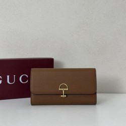 Mirror Quality Replica Continental Wallet Gucci Softbit 828147 Brown Clone