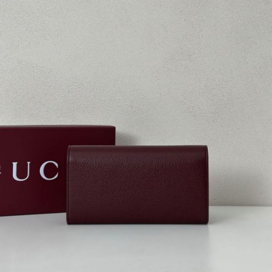 Mirror Quality Replica Gucci Softbit Continental Wallet 828147 Burgundy Clone