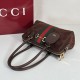 Mirror Quality Replica Gucci Boston Medium Bag 866732 Brown Suede Clone
