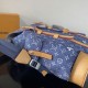 Luxury Replica LV Christopher MM Backpack M27554 Monogram Heritage Denim Blue Knockoff Mirror Quality Replica LV Christopher MM Backpack M27554 Monogram Heritage Denim Blue Clone