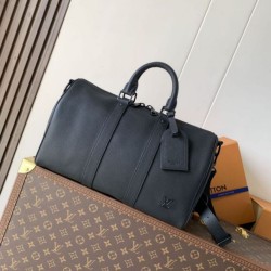 Mirror Quality Replica Louis Vuitton Keepall Bandoulière 35 Bag M15249 Black Clone