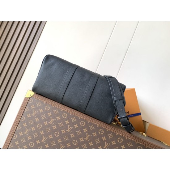 Luxury Replica Louis Vuitton Keepall Bandoulière 35 Bag M15249 Black Knockoff Mirror Quality Replica Louis Vuitton Keepall Bandoulière 35 Bag M15249 Black Clone