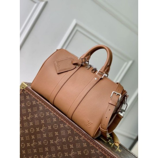 Luxury Replica Louis Vuitton Keepall Bandoulière 35 Bag M25980 Brown Knockoff Mirror Quality Replica Louis Vuitton Keepall Bandoulière 35 Bag M25980 Brown Clone