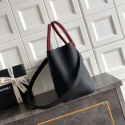 Mirror Quality Replica Chanel Executive Cerf Large Tote Bag Black/Burgundy Clone