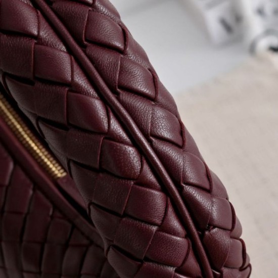 Mirror Quality Replica Bottega Veneta Veneta Intrecciato Medium Crossbody Bag Bordeaux Clone