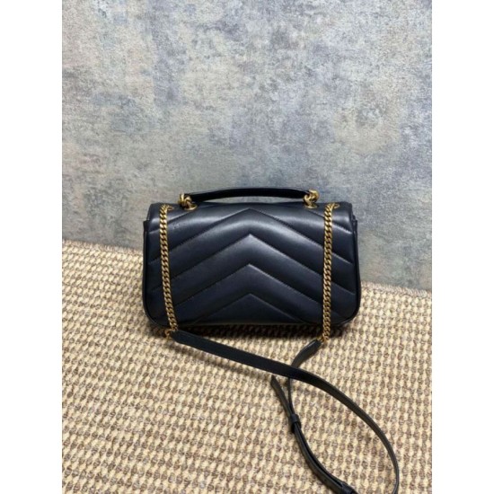 Mirror Quality Replica YSL Saint Laurent Loulou Small Quilted Bag Black Clone
