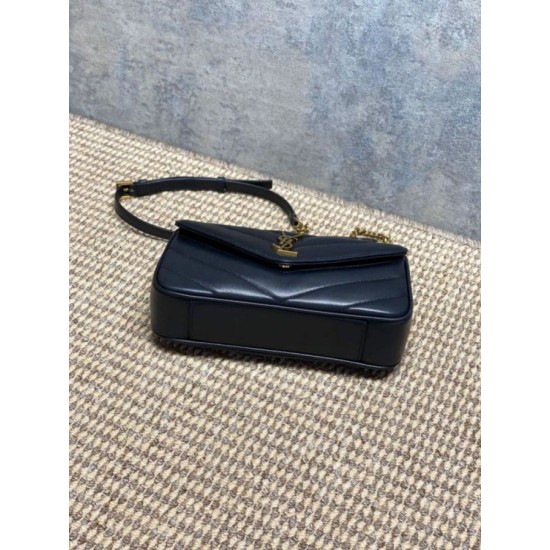 Mirror Quality Replica YSL Saint Laurent Loulou Small Quilted Bag Black Clone