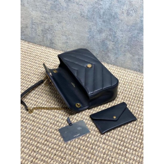 Mirror Quality Replica YSL Saint Laurent Loulou Small Quilted Bag Black Clone