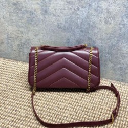 Luxury Replica YSL Saint Laurent Loulou Small Quilted Bag Burgundy Knockoff Mirror Quality Replica YSL Saint Laurent Loulou Small Quilted Bag Burgundy Clone
