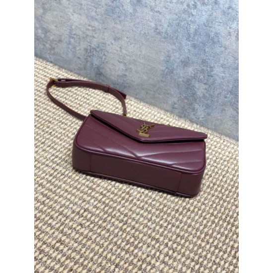 Mirror Quality Replica YSL Saint Laurent Loulou Small Quilted Bag Burgundy Clone