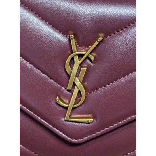 Mirror Quality Replica YSL Saint Laurent Loulou Small Quilted Bag Burgundy Clone