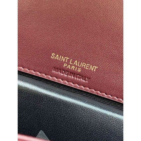 Mirror Quality Replica YSL Saint Laurent Loulou Small Quilted Bag Burgundy Clone