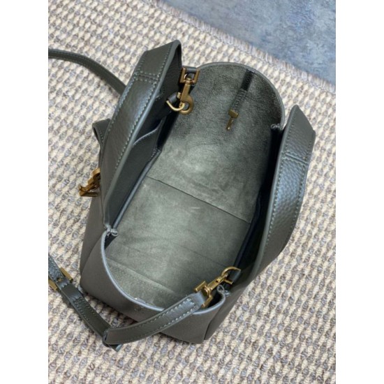 Luxury Replica YSL Saint Laurent Le 5 à 7 Bea Baby Tote Bag Dark Green Knockoff Mirror Quality Replica YSL Saint Laurent Le 5 à 7 Bea Baby Tote Bag Dark Green Clone