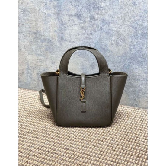 Luxury Replica YSL Saint Laurent Le 5 à 7 Bea Baby Tote Bag Dark Green Knockoff Mirror Quality Replica YSL Saint Laurent Le 5 à 7 Bea Baby Tote Bag Dark Green Clone