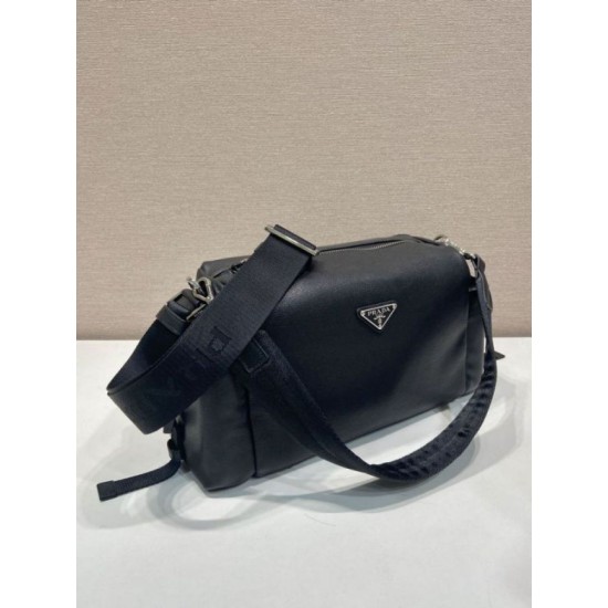 Mirror Quality Replica Prada Brique Explore Crossbody Bag 2VH206 Black Clone