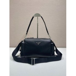 Mirror Quality Replica Prada Brique Explore Crossbody Bag 2VH206 Black Clone