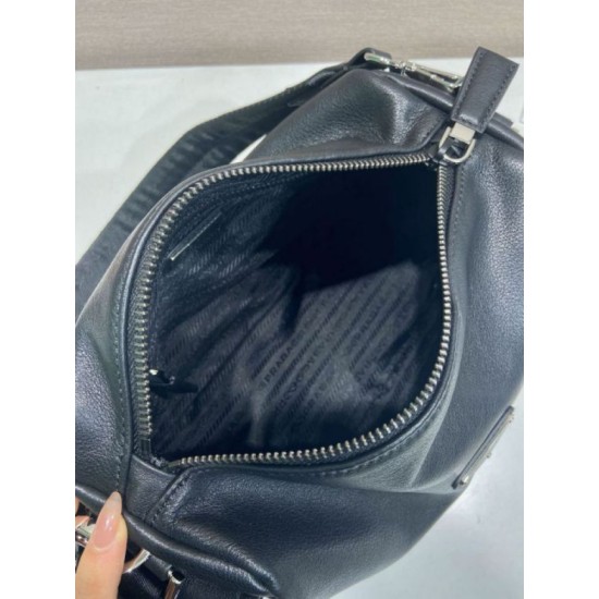 Mirror Quality Replica Prada Brique Explore Crossbody Bag 2VH206 Black Clone