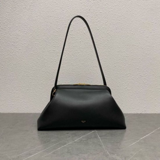 Mirror Quality Replica Celine Doctor Clutch in Soft Calfskin Black Clone