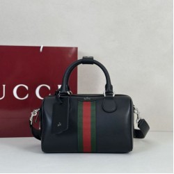 Mirror Quality Replica Travel Bag Small Gucci Web Trademark 866980 Black Clone