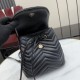 Mirror Quality Replica Gucci Mini GG Marmont Chevron Quilted Backpack Black Clone
