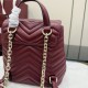 Mirror Quality Replica Gucci Mini GG Marmont Chevron Quilted Backpack Burgundy Clone