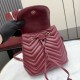 Mirror Quality Replica Gucci Mini GG Marmont Chevron Quilted Backpack Burgundy Clone