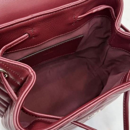 Mirror Quality Replica Gucci Mini GG Marmont Chevron Quilted Backpack Burgundy Clone