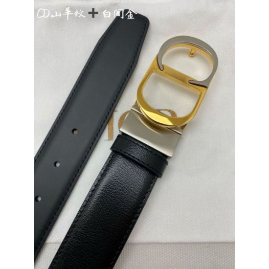 Mirror Quality Replica Dior 30 Montaigne Reversible Belt with CD Buckle and Logo 35MM Black Clone