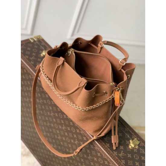 Luxury Replica Louis Vuitton Bella Mahina Tote Bag M27443 Brown Knockoff Mirror Quality Replica Louis Vuitton Bella Mahina Tote Bag M27443 Brown Clone