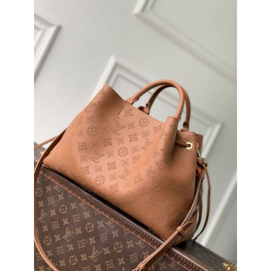 Luxury Replica Louis Vuitton Bella Mahina Tote Bag M27443 Brown Knockoff Mirror Quality Replica Louis Vuitton Bella Mahina Tote Bag M27443 Brown Clone