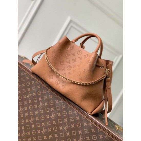 Luxury Replica Louis Vuitton Bella Mahina Tote Bag M27443 Brown Knockoff Mirror Quality Replica Louis Vuitton Bella Mahina Tote Bag M27443 Brown Clone